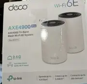 TP-Link Deco XE70 Pro White AXE4900 Pro Tri Band Mesh Wi-Fi 6E System - 2 Pack