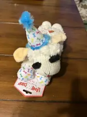 NWT Multipet Lambchop Happy Birthday Medium Plush Lamb Chop Dog Toy