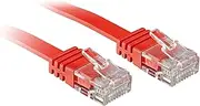 Lindy Cat.6 Flachband-Patchkabel ungeschirmt, Rot, 5m