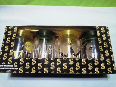 Love Hustle Honey Money Plastic Mason Jars With Straws