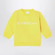 [Givenchy] Yellow cotton blend sweatshirt with logo 12 M Yellow