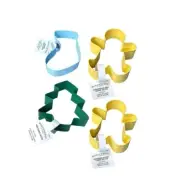 Lot of 4 Stainless Steel Christmas Cookie Cutters Snowman Tree Gingerbread NEW