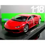 【MASH-2館】[現貨特價]WELLY NEX 1/18 LAMBORGHINI HURACAN LP 610-4 紅