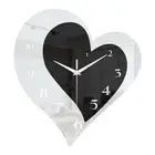 Heart Shape Acrylic Wall Hanging Clock with Silents Mechanism Movement for Home