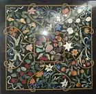 20" black square Marble Coffee Table Top malachite Inlay Work Kitchen Side Table