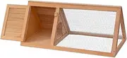 Rabbit Hutch, Outdoor Animal Rabbit Cage Guinea Pig Cage Outdoor Wooden Bunny Hutch Rabbit Cage for Small Animals, 98 x 50 x 41 cm