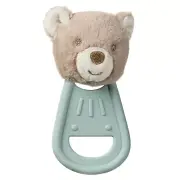 Mary Meyer Teething Toys Simply Silicone Teether with Soft Toy, 6", Teddy Bear