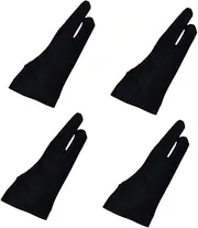 Two Fingers Gloves for Artists Anti-Sweat Drawing Gloves Nylon Gloves for Tablet and Digital Drawing