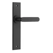 Bronte Lever Matt Black Chamfered Backplate