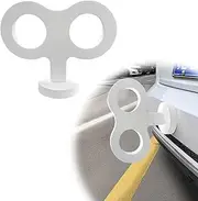 povtii Car Wind Up Key Sticker, 3D Clockwork Wind Up Key, Cute Sticker Wind Up Rolling Key for Car Back and Roof Decoration, Turn Key Clockwork Auto Exterior Sticker, Car Accessories (White)