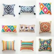 Ethnic Moroccan Living Room Sofa Pillowcase Vibrant Embroidery Handmade