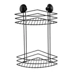 BoxSweden 2 Tier 38.5cm Bathroom Wall Suction Rack Shower Caddy Shelf Holder