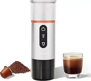 COTGCO Portable Coffee Machine with Battery for Camping - Portable Espresso Machine for Travel - Heats 40 ml Coffee in 3 Minutes in the Car - Enjoy Coffee Outdoor - Compatible Nespresso Capsules -