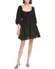 Hermoza Lala Linen-Blend Mini Dress
