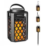 Portable Bluetooth Speaker, Led Flame Torch Atmosphere Wireless Outdoor Speaker Bluetooth 5.0 HD Audio IP67 Waterproof with LED Flicker Warm Night Lights 2000mAh Battery for Travel Home Party
