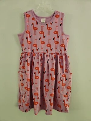 NWOT HANNA ANDERSSON FLAMINGO PULLOVER BREEZY POCKET TANK PLAY DRESS 140 10