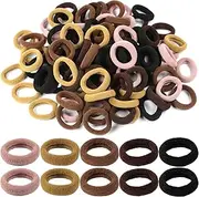 100PCS Elastic Hair Ties,Cotton Toddler Hair Ties, No Crease Baby Hair ties Ponytail Holders for Girls Kids Toddlers Infants
