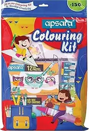 Apsara Colouring Kit |Ideal Gift Pack |Colouring Kit for Children |Kids Gifting Set |Complete Drawing Set |Fun Birthday Gift |Fun Children's Gift | Combo of 8 items