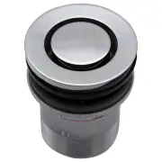 32mm Basin Pop Down Brass Plug &amp; Waste, Brushed Chrome