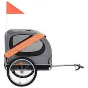 Andala Pets Pet Bike Trailer Orange and Grey