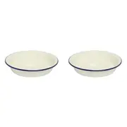 2PK Wiltshire Double Coated Porcelain Enamel Round Pie Baking Dish 19.5cm Blue