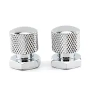 2Pcs Aluminum Chrome Mounting Nuts Bolts For Harley Fat Boy FLSTF 2007-2017