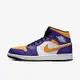 Nike Air Jordan 1 Mid [DQ8426-517] 男 休閒鞋 經典 喬丹 Lakers 湖人 紫黃白