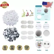 Craft Custom Buttons Easily - 500 Sets of 32mm Button Supplies & Accessories
