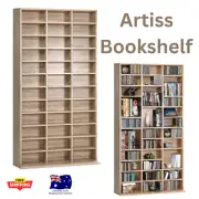 Artiss Bookshelf CD Storage Rack DVD Books Collectables Displays - BERT Oak