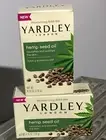 2 Yardley London Hemp Seed Oil Moisturizing Bath Bar Soap 4.25 oz each.