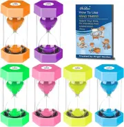 Sand Timers for Kids, 1/2/3/5/10/30 Minutes Acrylic Hourglass Sand Clock, Colorf