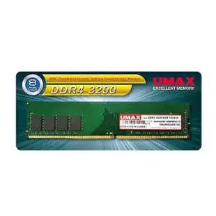 【UMAX】DDR4 3200 8GB 桌上型記憶體(1024x8)