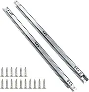 Yoohey Metal 15.7 inch Drawer Slides, Ball Bearing Two Way Slide Track Rail 0.7 inch Wide 1 Pair
