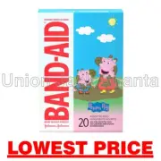 Band Aid PEPPA PIG bandages (20 assorted bandages per box) - LOWEST PRICE