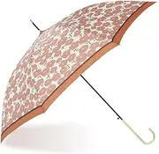 Portable Golf Umbrella Classic Floral Stick Umbrella Windproof Auto Open Hook Handle J Cane Umbrella for Women Girl Travel Rain and Sun Business