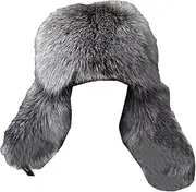 [keusyoi] Luxury Fur Hat Men's Fur Hat Lei Feng Cap Ushanka Ear Cap Trapper Hat Sheepskin Top Hat