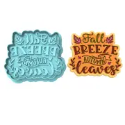 Fall Breeze Autumn Leaves Cookie Cutter & Stamp #2 | Pumpkins Leaf Sweater Weat