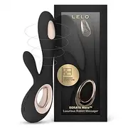 LELO SORAYA Wave Luxurious Rabbit Vibrator Sex Toy Vibrators for Women with Unique WaveMotion technology Thrusting Vibrator for a Full Body Pleasure Experience, Black