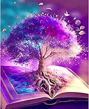 Rousp DIY 5D Diamond Painting Kits for Adults Diamond Art Purple Life Tree Diamond Painting Full Drill Crystal Craft Kits for Home Wall Decor Gifts, 15.7x19.7inch