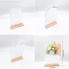Irregular Acrylic Makeup Mirror with Wooden Stand Frameless Tabletop Ornaments