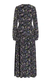 [Adam Lippes] Lorynn Dress In Printed Crepe De Chine