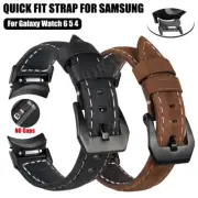 Quickfit Leather Band Strap for Samsung Galaxy Watch 4 5 Pro 6 7 FE 40/44/47mm