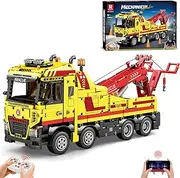 Reobrix Technic 22012 Wrecker Truck Building Blocks Set, Remote Control Tow Truck Building Toy, Rescue Vehicle Model Construction Kit Compatible with Lego, 1794 PCS