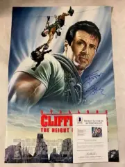 SYLVESTER STALLONE Cliffhanger Hand Signed Fullsize Poster + Beckett COA