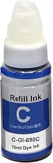 [ExtraPrint] Compatible Refill Ink for GI-690C GI690C Cyan Ink Bottle for Canon PIXMA G2600 G3610 G4610 G3600 G4600 MegaTank