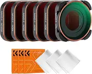 [K&F Concept] ND Filter Set Compatible with GoPro Hero11, Hero10, Hero9 Black, 6 Pack (CPL/ND8/ND16/ND32/ND64/ND1000) Hero 9/10/11 Action Camera Accessory Neutral Density Polarizer Lens Filter Kit