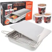 Camerons Original Stovetop Smoker - Smoker Box Gift Set w/Oak, Apple, Hickory...
