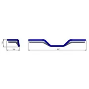 HIGHSIDER pro handlebar kit Flat Track L14, Ø25.4 mm with brake line, H-D Nightster, 22-, silver