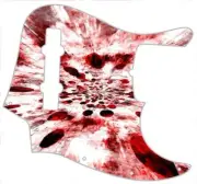 J BASS 5 STRING Graphic Pickguard to fit Fender Bass Guitar Blood Spatter