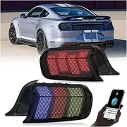 LED RGB Digital Tail Lights Compatible For Ford Mustang 2015-2021 Start Up Animation